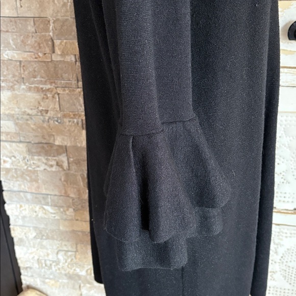 Anthropologie Claudette ruffled sweater dress drop shoulder metallic sparkle - Picture 12 of 16